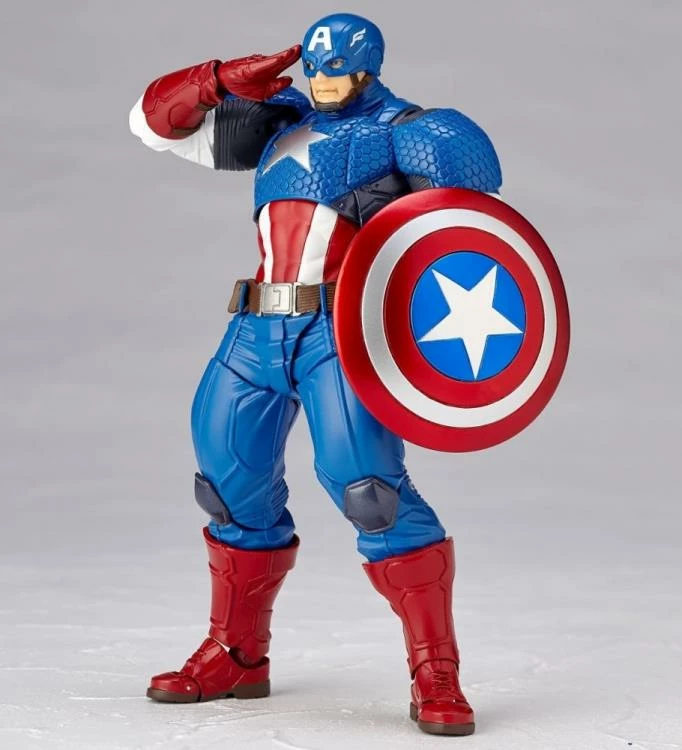 Amazing Yamaguchi Revoltech Figure Complex Captain America 2023 Reissue - Image 3