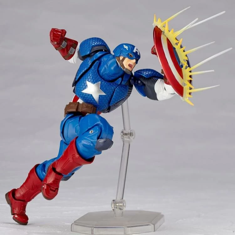 Amazing Yamaguchi Revoltech Figure Complex Captain America 2023 Reissue - Image 5