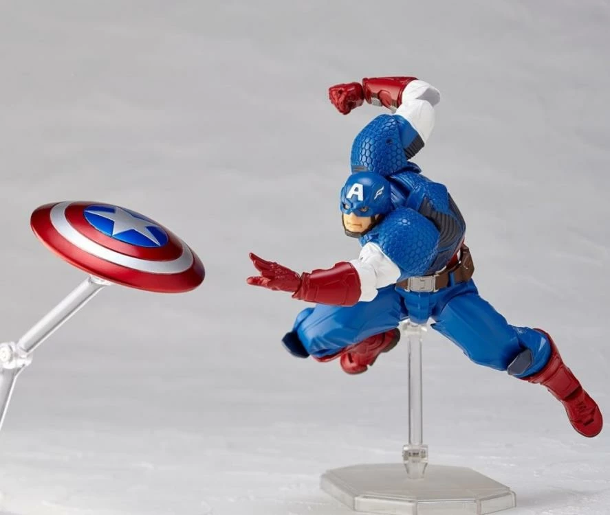 Amazing Yamaguchi Revoltech Figure Complex Captain America 2023 Reissue - Image 7