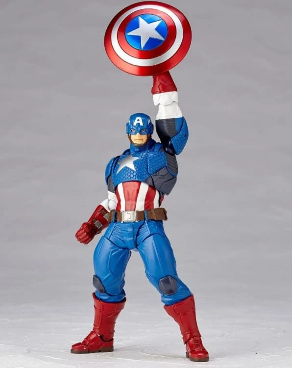 Amazing Yamaguchi Revoltech Figure Complex Captain America 2023 Reissue - Image 8