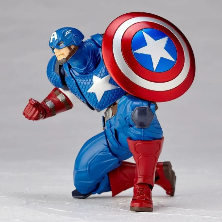 Amazing Yamaguchi Revoltech Figure Complex Captain America 2023 Reissue - Image 9