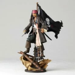 Amazing Yamaguchi Revoltech Figure Pirates Of The Caribbean Jack Sparrow (2023 Release) NR006