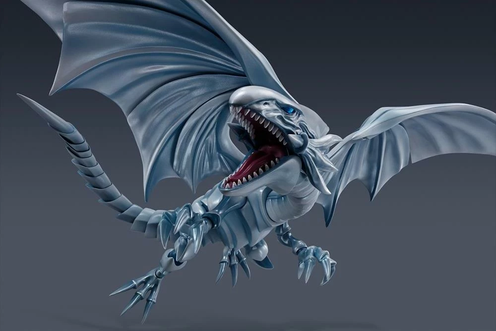 Bandai MonsterArts Yu-Gi-Oh! Duel Monsters Blue-Eyes White Dragon Action Figure - Image 3