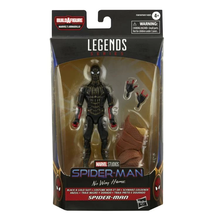 Hasbro Marvel Legends Spider-Man: No Way Home Wave Black And Gold Suit Spider-Man (Marvel's Armadillo BAF) - Image 5