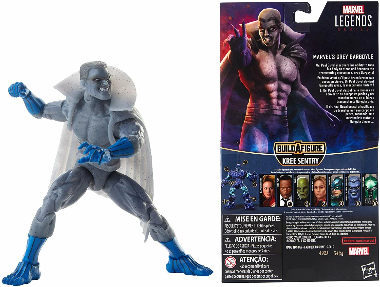 Hasbro Marvel Legends Captain Marvel Series Gargoylel Kree Sentry BAF Wave Action Figure - Image 4